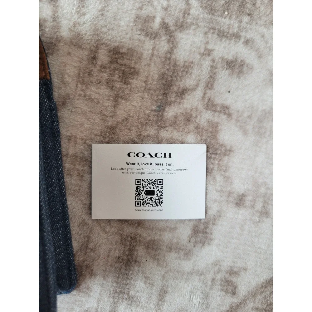 Coach Denim Rivets Crossbody Bag CN509 Studded Chain Shoulder Purse NWOT Y2K